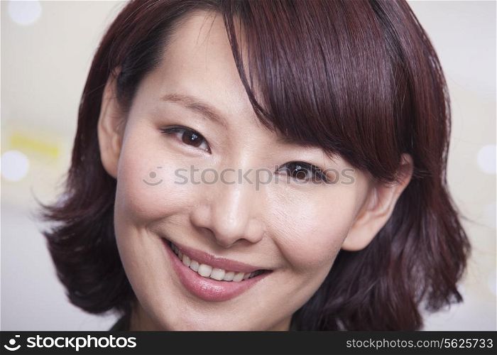 Close up portrait of woman smiling, Beijing