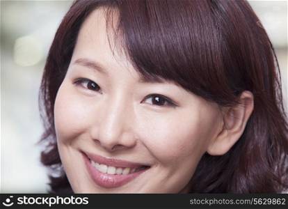 Close up portrait of woman smiling, Beijing