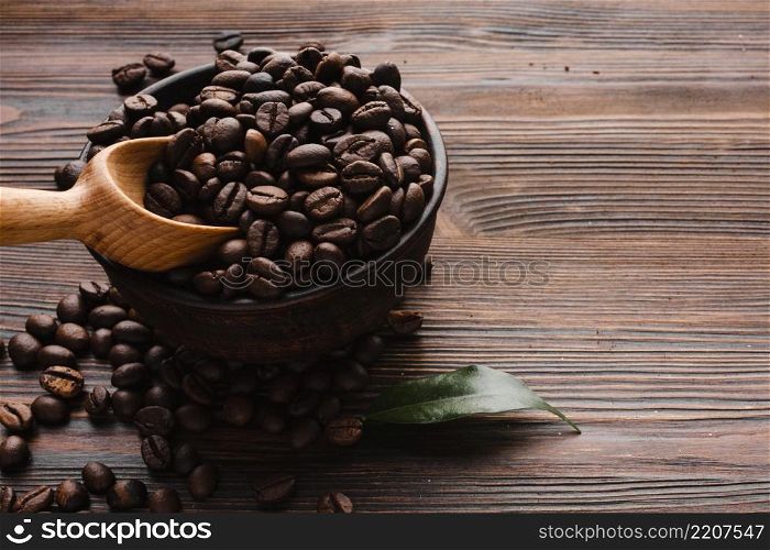 close up roasted coffee beans