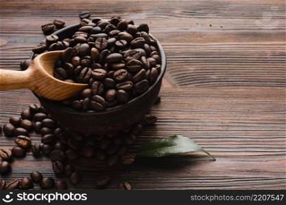 close up roasted coffee beans