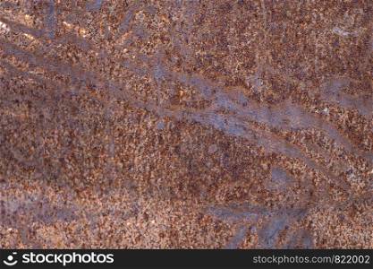 Close up rust on surface of the old iron, Rusty metal steel metal sheet board abstract art background