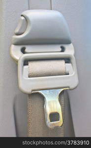 close up safety belt in a car