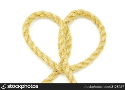 Close up shot of a rope with a knot