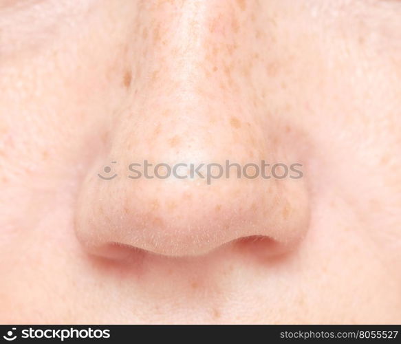 close up shot of human nose