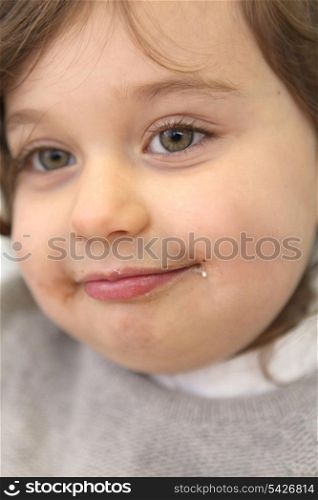 Close-up shot of little girl