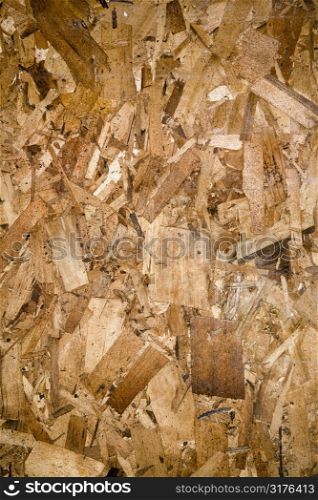 Close up shot of particleboard.
