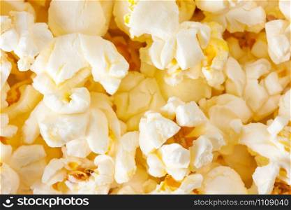 Close-up shot of popcorn. Background or texture
