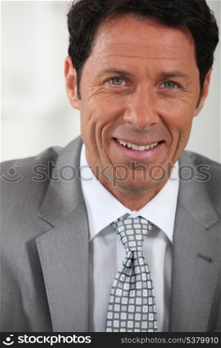 close-up smiling businessman