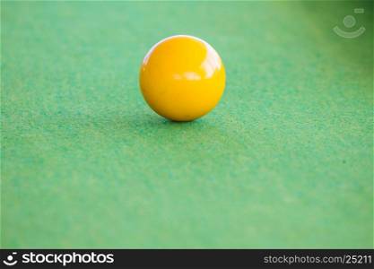 Close up Snooker ball on table, billiard table