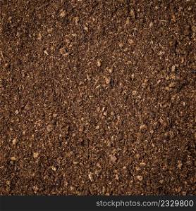 close up soil peat moss dirty background and texture