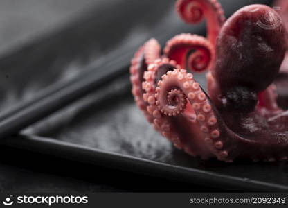 close up squid plate