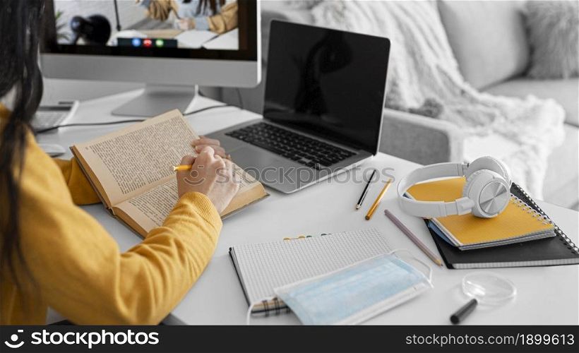 close up student reading book. Resolution and high quality beautiful photo. close up student reading book. High quality beautiful photo concept