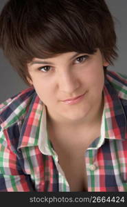 Close Up Studio Portrait Of Teenage Girl