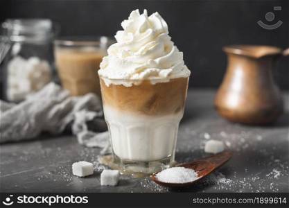 close up tasty beverage with cream. Resolution and high quality beautiful photo. close up tasty beverage with cream. High quality beautiful photo concept