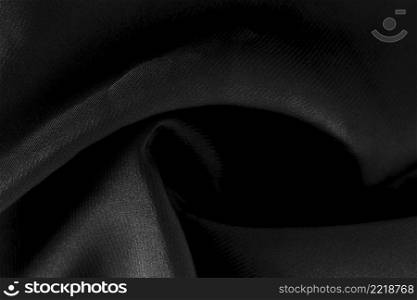 close up texture black fabric suit