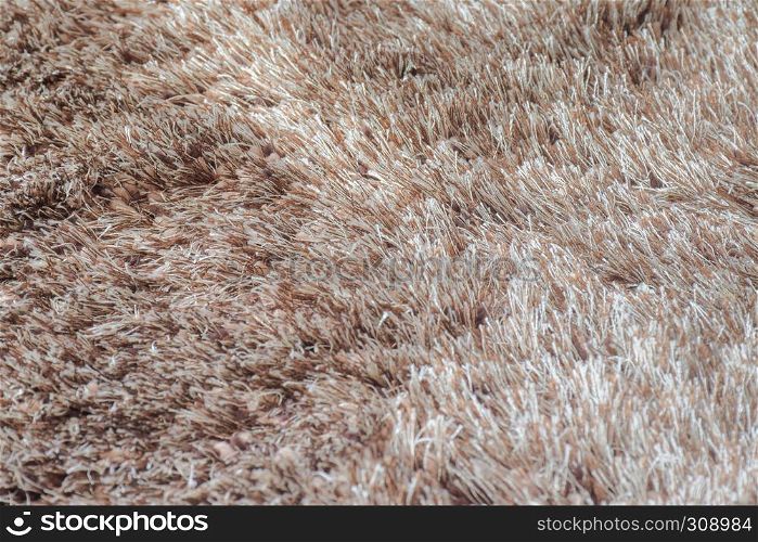 Close up texture of brown carpet for background
