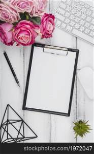 close up top view notepad with bouquet flowers. High resolution photo. close up top view notepad with bouquet flowers. High quality photo