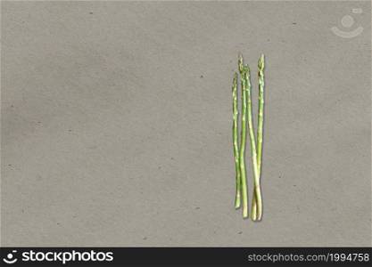 Close up view fresh green asparagus. isolated on white background. suitable for your food design project.