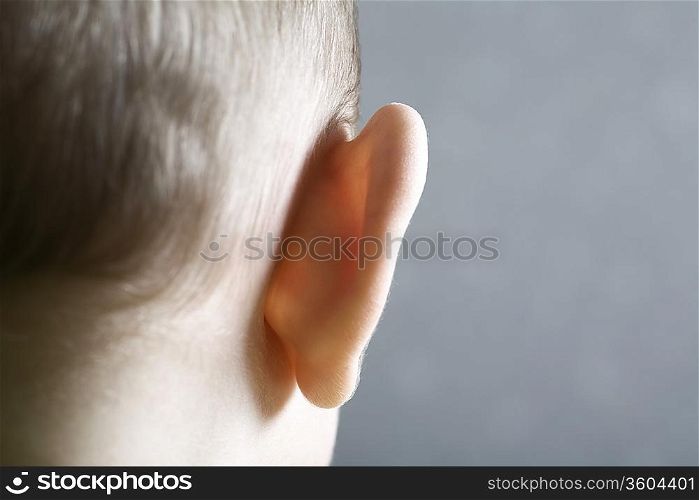 Close up view of baby&acute;s ear