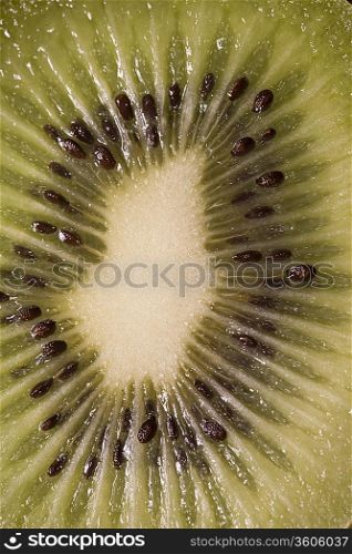 Close-Up View Of Sliced Kiwi Fruit