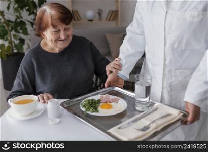 close up woman having breakfast