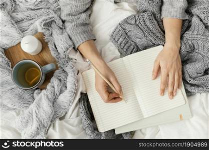 close up woman writing notebook. Beautiful photo. close up woman writing notebook