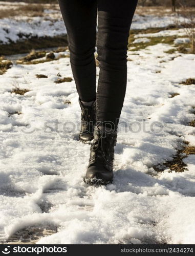 close up young woman nature