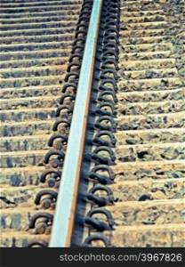 Close_Up of a Railway track, Ramdarya, Pune, Maharashtra, India