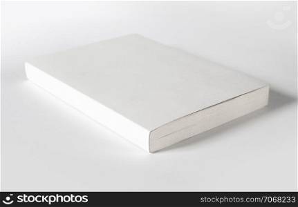 Closed blank book mockup, isolated on grey. Closed blank book isolated on grey