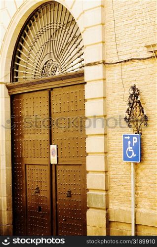 Closed door of a house, Toledo, Spain