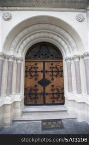 Closed entrance of Greek Catholic Church in Zagreb, Church