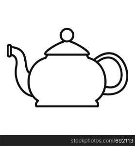 Closed teapot icon. Outline illustration of closed teapot vector icon for web. Closed teapot icon, outline style