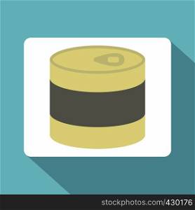 Closed tin can icon. Flat illustration of closed tin can vector icon for web. Closed tin can icon, flat style