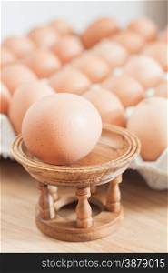Closed up fresh chicken eggs, stock photo