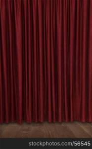 closed velvet theater curtain