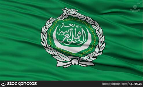 Closeup Arab League Flag, Waving in the Wind, High Resolution