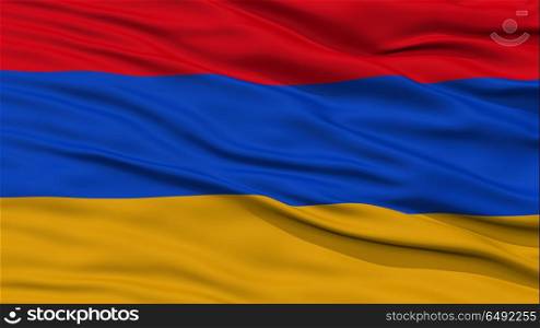 Closeup Armenia Flag, Waving in the Wind, High Resolution