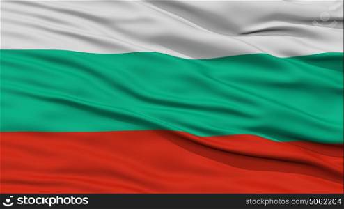 Closeup Bulgaria Flag. Closeup Bulgaria Flag, Waving in the Wind, High Resolution