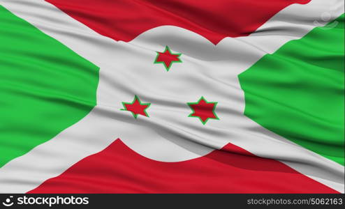 Closeup Burundi Flag. Closeup Burundi Flag, Waving in the Wind, High Resolution