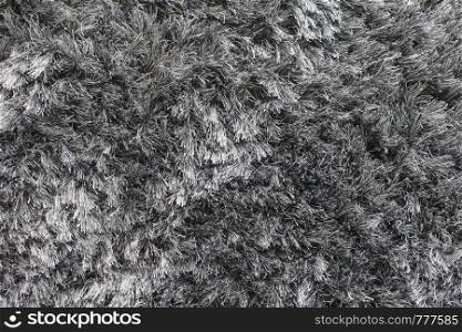 Closeup carpet fiber in black and white