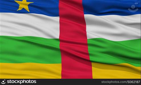 Closeup Central African Republic Flag. Closeup Central African Republic Flag, Waving in the Wind, High Resolution
