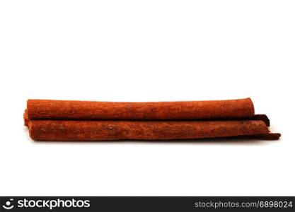 closeup Cinnamon stick spice isolated on white background