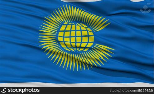 Closeup Commonwealth Flag. Closeup Commonwealth Flag, Waving in the Wind, High Resolution