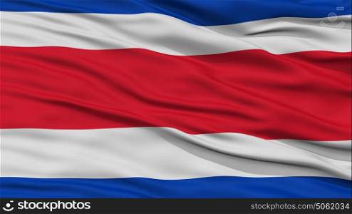 Closeup Costa Rica Flag. Closeup Costa Rica Flag, Waving in the Wind, High Resolution