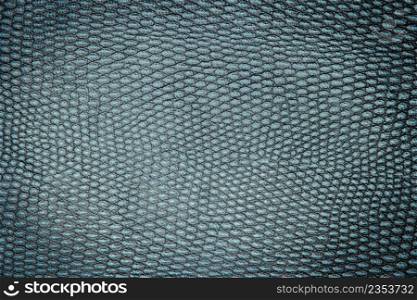 Closeup detail of blue leather texture background.