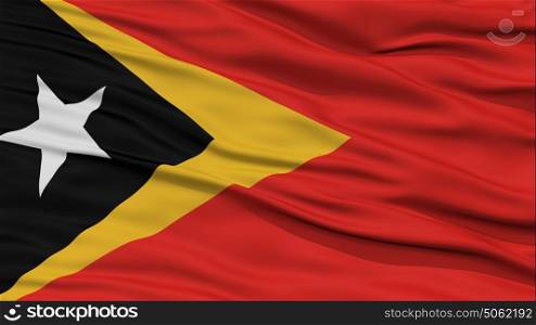 Closeup East Timor Flag. Closeup East Timor Flag, Waving in the Wind, High Resolution