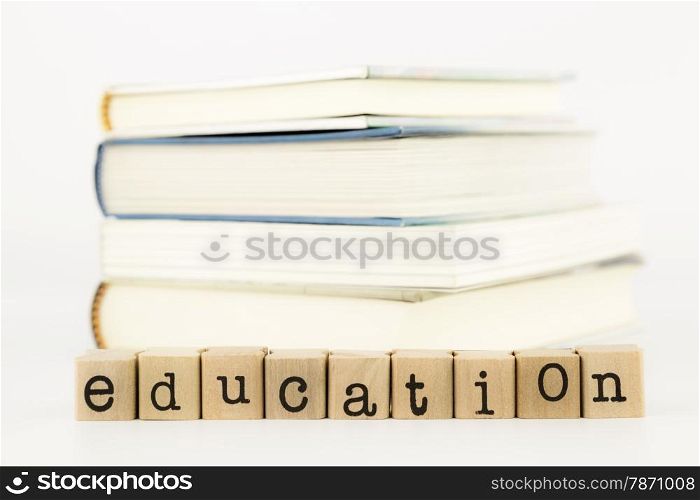closeup education wording, learning and studying concept and idea