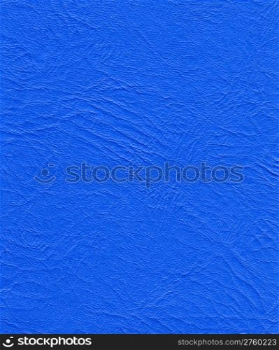 Closeup fragment blue leather texture. Hi res