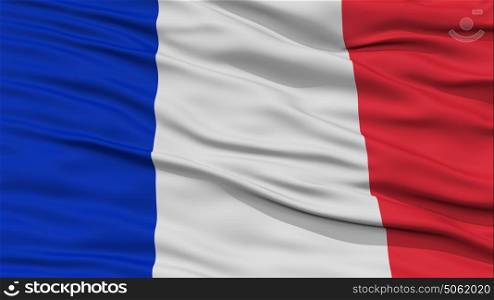 Closeup France Flag. Closeup France Flag, Waving in the Wind, High Resolution