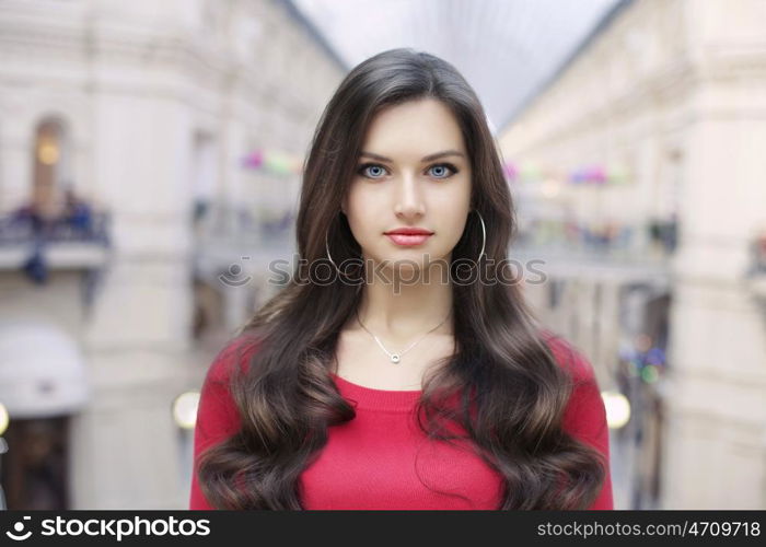 Closeup glamor portrait of a beautiful woman